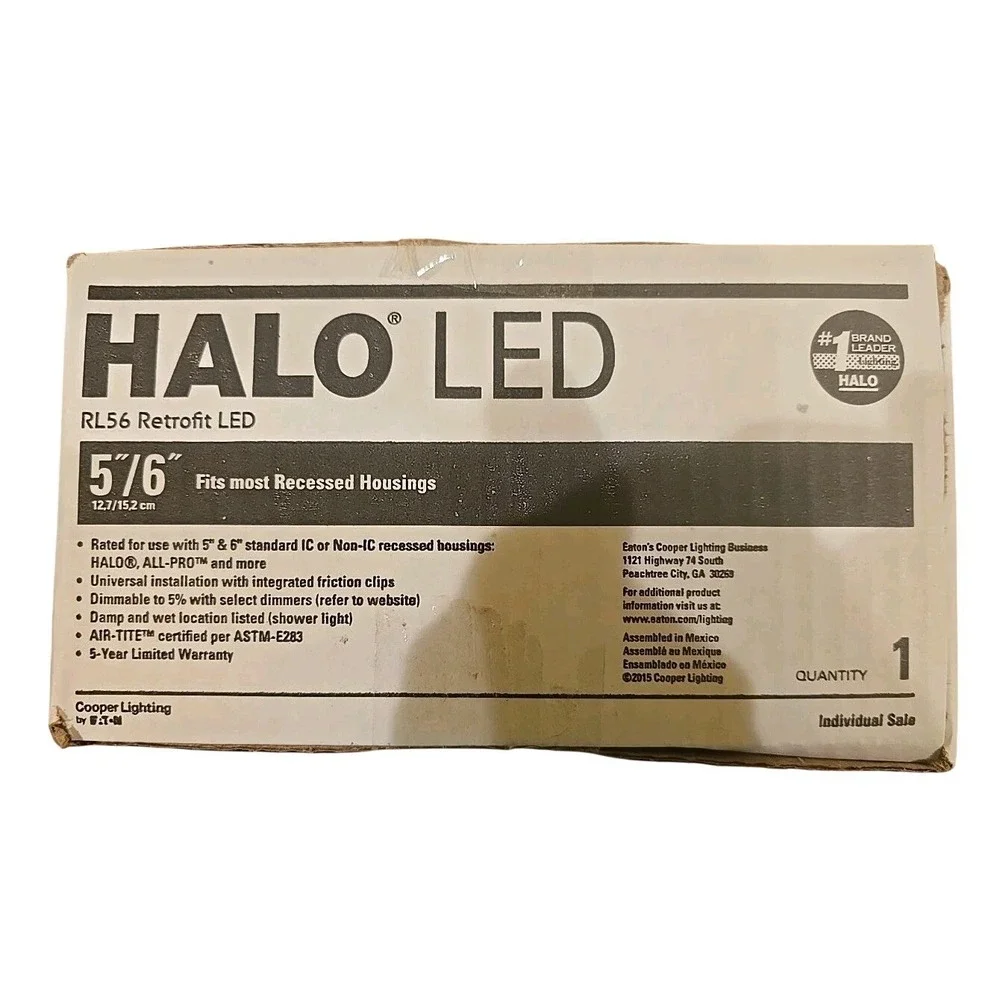 Halo RL560WH9930 LED for Recessed Retrofit Baffle‎ Trim Kit / 3000k soft white